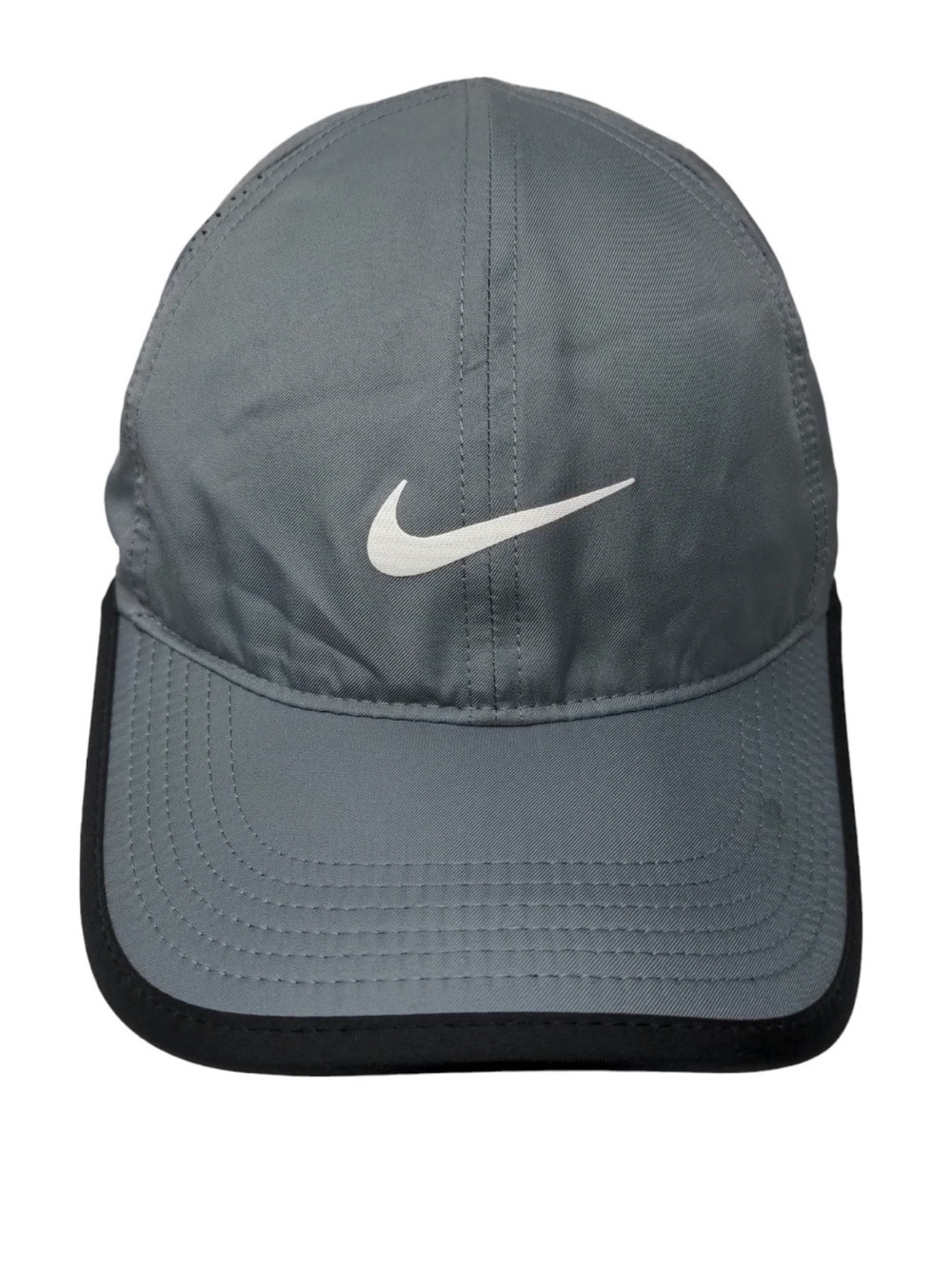 NIKE DRI FIT FEATHERLIGHT UNISEX STRAPBACK RUNNING WALK HAT GRAY OSFM ADJUSTABLE